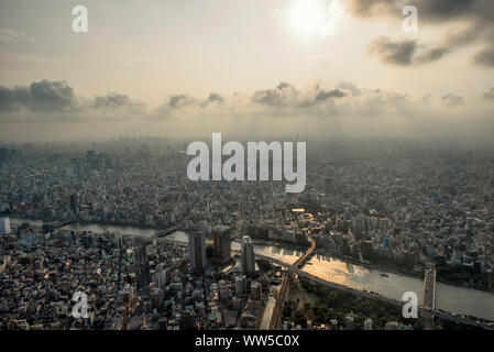 Antenne Stadtbild, Tokio, Honshu, Japan Stockfoto