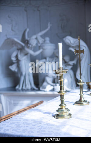 St. Edmund's Church ist die Heimat des Montagu Denkmäler - eine erstklassige Sammlung von marmorstatuen Stockfoto