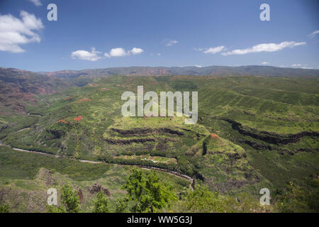 Berglandschaft im Hinterland, Kauai, Hawaii, USA Stockfoto