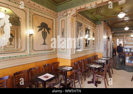 Jugendstil Café Café de l'Opera an der Rambla (Les Rambles), Barcelona, Katalonien, Spanien Stockfoto