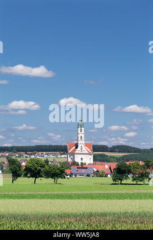 Kirche St. Peter und Paul, Steinhausen, Oberschwäbische Barockstraße, Oberschwaben, Baden-Württemberg, Deutschland Stockfoto