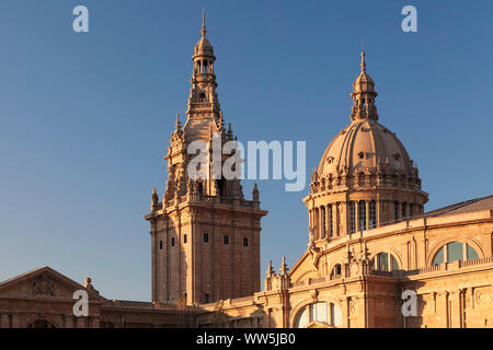 Palau Nacional/Museu Nacional d'Art de Catalunya, Montjuic, Barcelona, Katalonien, Spanien Stockfoto