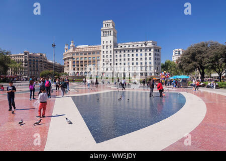 Placa de Catalunya, Barcelona, Katalonien, Spanien Stockfoto