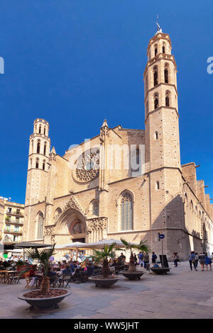 Kirche Santa Maria del Mar, Gothic, El Born, La Ribera, Barcelona, Katalonien, Spanien Stockfoto