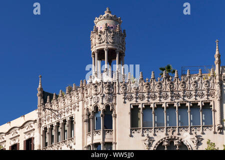 Casa Lleo Morera, moderne, Architekten Domenech i Montaner, Eixample, Barcelona, Katalonien, Spanien Stockfoto