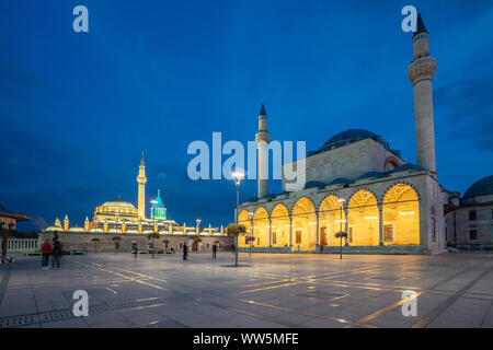 Selimiye Moschee und das Mevlana Museum in Konya, Türkei. Stockfoto