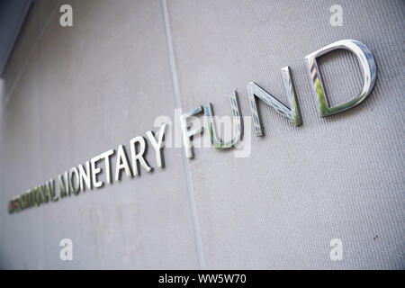 Peking, China. 9 Aug, 2019. Foto auf Aug 9, 2019 zeigt eine Ansicht der Sitz des Internationalen Währungsfonds (IWF) in Washington, DC, USA. Quelle: Liu Jie/Xinhua/Alamy leben Nachrichten Stockfoto