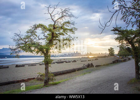 Blick über Jericho Beach auf Vancouver Stockfoto