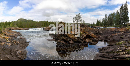 Panorama Natur Landschaft in Namsskogan, Trondelag, Norwegen Stockfoto