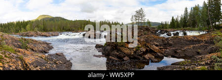 Panorama Natur Landschaft in Namsskogan, Trondelag, Norwegen Stockfoto