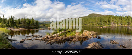 Panorama Natur Landschaft in Namsskogan, Trondelag, Norwegen Stockfoto