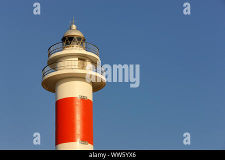 Spanien, Fuerteventura, Punta de TostÃ²n, Faro de Toston, Leuchtturm, Himmel, Abend, Licht Stockfoto