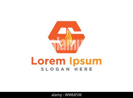 Buchstabe S, moderne Feuer Logo Inspiration isoliert auf weißem Hintergrund Stock Vektor