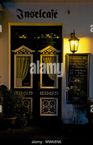 Insel Cafe im Dorf der Insel Spiekeroog Stockfoto