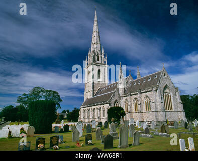 Der Marmor Kirche, Bodelwyddan, Wales, UK, errichtet 1856-60 zu einem Preis von £ 60.000 von Lady Willoughby de brach in Erinnerung an ihren Mann. Stockfoto