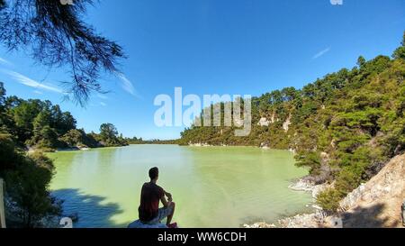 Wai-O-Tapu, Wai-O-Taupo Erdwärme Thermal Wonderland in Neuseeland Stockfoto