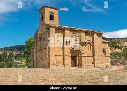 Basilika Santa María de la Piscina, in Peciña in der Nähe von San Vicente de la Sonsierra, La Rioja, Spanien Stockfoto