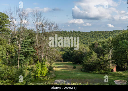 Schöne Poconos Vista im Sommer, North Eastern Pennsylvania Stockfoto