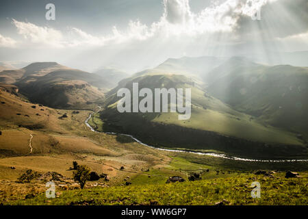 Tabelle Berge der Giants Castle Bildung, Südafrika Stockfoto