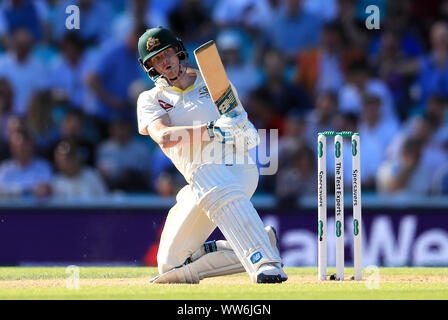 Australiens Steve Smith schlagen bei Tag zwei des fünften Testspiel am Oval, London. Stockfoto