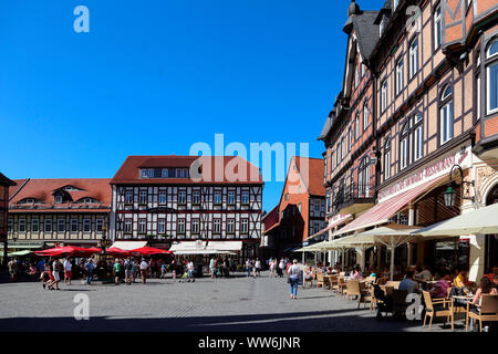 Deutschland, Sachsen-Anhalt, Wernigerode, Markt Stockfoto