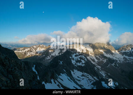 Blick auf Kuchenspitze aus Nordost, Verwall, Tirol, Österreich Stockfoto