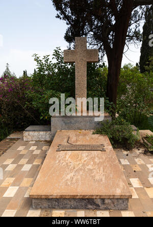 Architekt odoardo cavagnari altes Grab aus der italienischen Kolonialzeit, Central region, Asmara, Eritrea Stockfoto