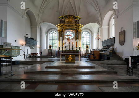 Stockholm, Schweden. September 2019. Der Innenpool Blick auf die Katarina Kirche Stockfoto