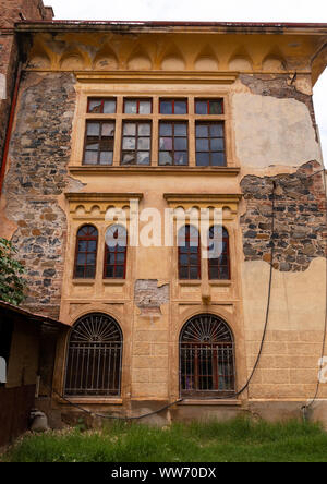 Fenster der Alten Oper aus der italienischen Kolonialzeit, Central region, Asmara, Eritrea Stockfoto