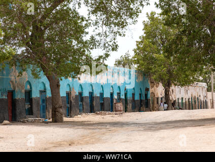 Alte osmanische Häuser, Sahil region, Berbera, Somaliland Stockfoto