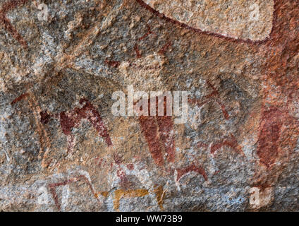 Felsmalereien und Petroglyphen, Woqooyi Galbeed, Laas Geel, Somaliland Stockfoto