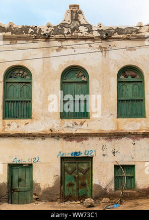 Alten osmanischen Haus, Sahil region, Berbera, Somaliland Stockfoto