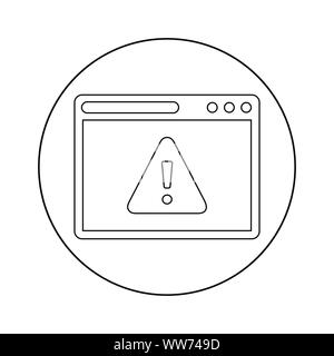 Gut organisiert und voll editierbar Browser, Fehler, Warnung, Seite, unterbrochene Verbindung Symbol für jede Verwendung wie Printmedien, Web, kommerzielle Nutzung oder jede Art von Stock Vektor