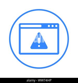 Gut organisiert und voll editierbar Browser, Fehler, Warnung, Seite, unterbrochene Verbindung Symbol für jede Verwendung wie Printmedien, Web, kommerzielle Nutzung oder jede Art von Stock Vektor