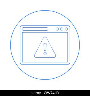 Gut organisiert und voll editierbar Browser, Fehler, Warnung, Seite, unterbrochene Verbindung Symbol für jede Verwendung wie Printmedien, Web, kommerzielle Nutzung oder jede Art von Stock Vektor