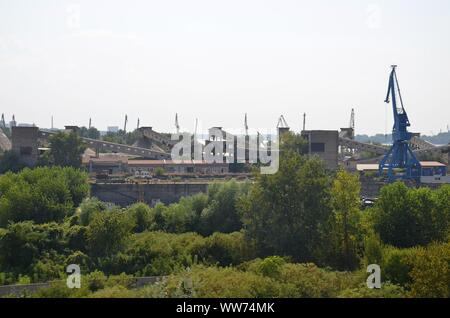 Der donau-hafen von Ruse, Bulgarien, an der Grenze zu Rumänien Stockfoto