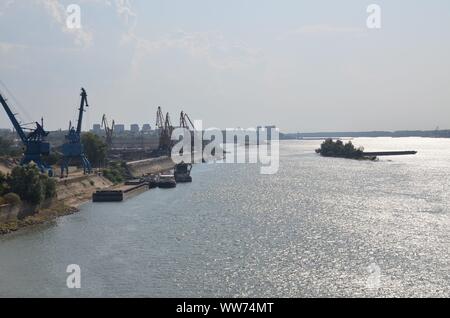 Der donau-hafen von Ruse, Bulgarien, an der Grenze zu Rumänien Stockfoto