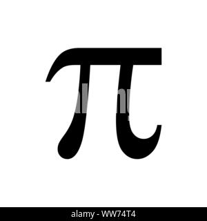 Schwarze Symbol für Pi Stock Vektor