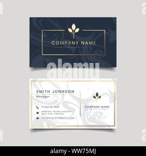 Kreative dunkel strukturierten moderne Clean Business Card Design vorlage Stock Vektor
