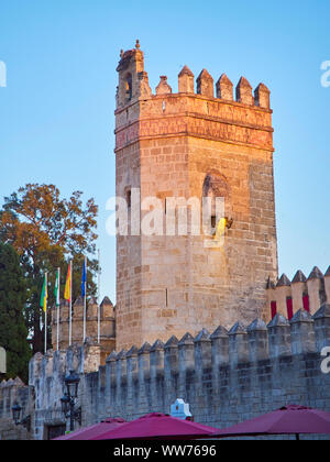 Principal Fassade der San Marcos Schloss. El Puerto de Santa Maria. Andalusien, Spanien. Stockfoto