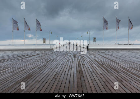 Europa, Polen, Pommern, Sopot/Zoppot Pier Stockfoto