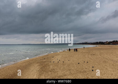 Europa, Polen, Pommern, Sopot/Zoppot Strand Stockfoto