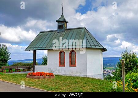 Kapelle von Saint Donat am Galgenberg Hügel über Losheim am See, Naturpark Saar-Hunsr Ã¼ck, Merzig-Wadern (Kreis), Saarland, Deutschland Stockfoto