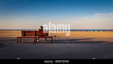 Port-la-Nouvelle Strand, Sommer, Gruissan, Aude, Occitanie Region, Frankreich Stockfoto