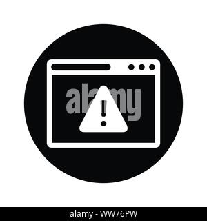 Gut organisiert und voll editierbar Browser, Fehler, Warnung, Seite, unterbrochene Verbindung Symbol für jede Verwendung wie Printmedien, Web, kommerzielle Nutzung oder jede Art von Stock Vektor