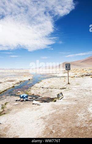 Bolivien, Eduardo Abaroa Fauna der Anden National Reserve, Aguas Termales Stockfoto