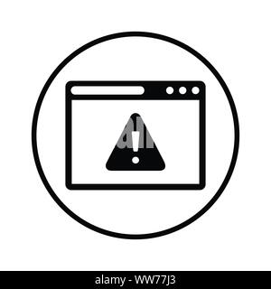 Gut organisiert und voll editierbar Browser, Fehler, Warnung, Seite, unterbrochene Verbindung Symbol für jede Verwendung wie Printmedien, Web, kommerzielle Nutzung oder jede Art von Stock Vektor