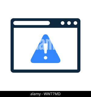 Gut organisiert und voll editierbar Browser, Fehler, Warnung, Seite, unterbrochene Verbindung Symbol für jede Verwendung wie Printmedien, Web, kommerzielle Nutzung oder jede Art von Stock Vektor