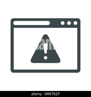 Gut organisiert und voll editierbar Browser, Fehler, Warnung, Seite, unterbrochene Verbindung Symbol für jede Verwendung wie Printmedien, Web, kommerzielle Nutzung oder jede Art von Stock Vektor