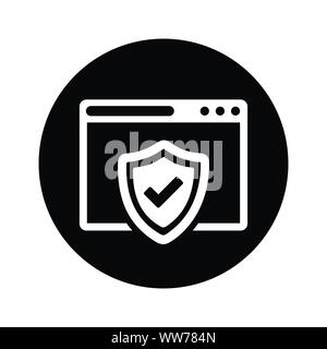 Gut organisiert und voll editierbar Browser Protection, Web Sicherheit Symbol für jede Verwendung wie Printmedien, Web, kommerzielle Nutzung oder jede Art von Design Projek Stock Vektor
